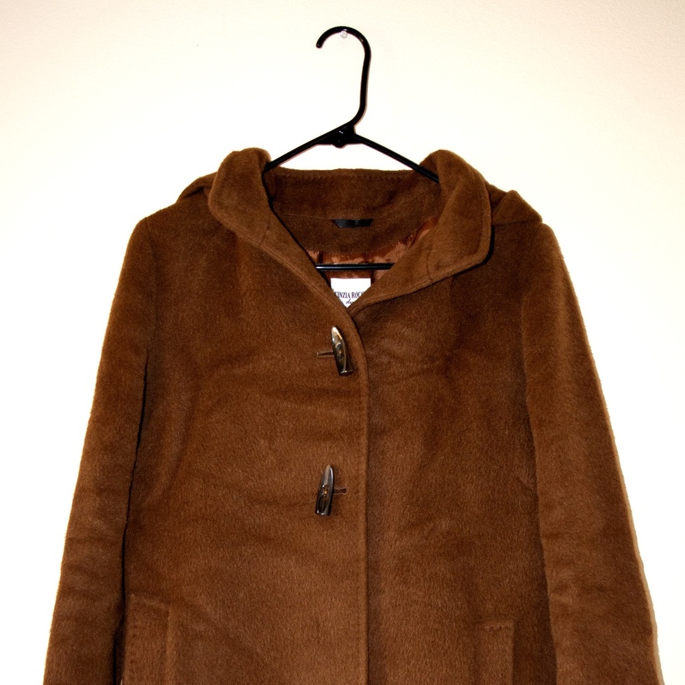 Brown Cinzia Rocca Alpaca Trenchcoat